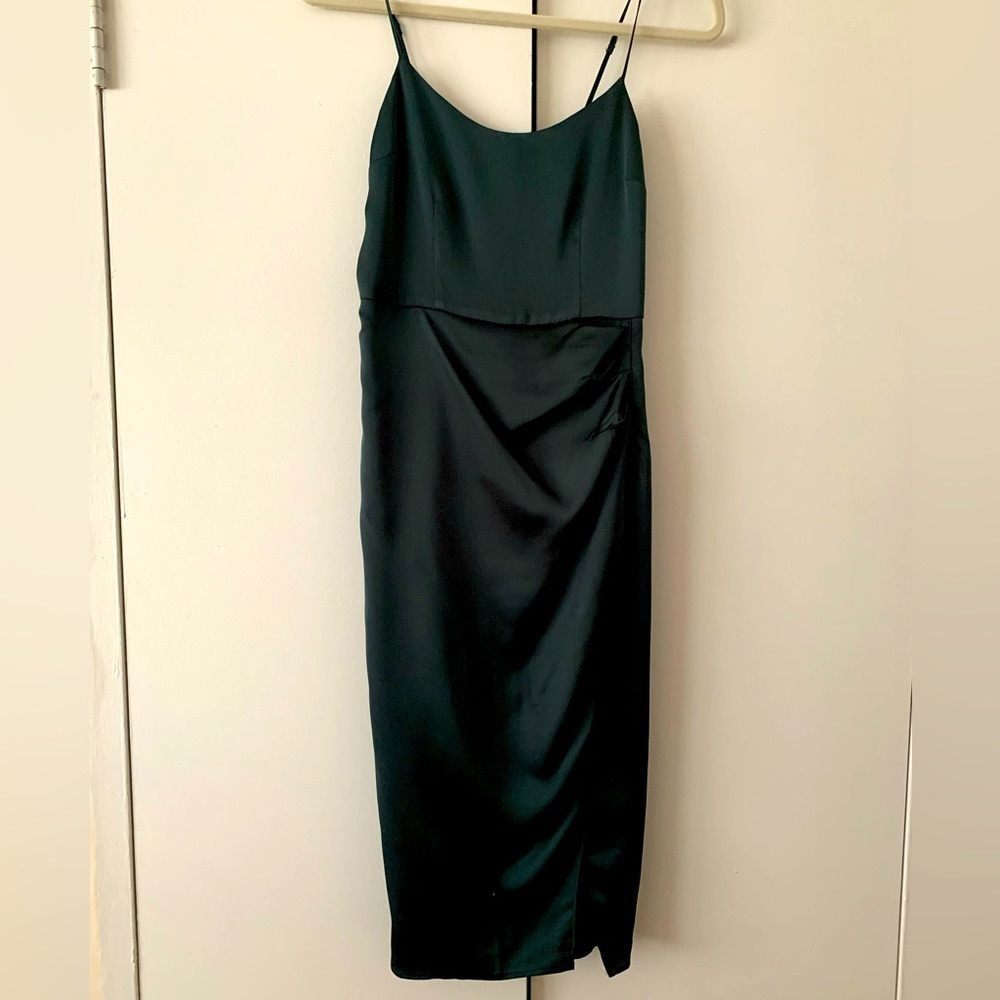 Emerald Green Sleeveless Midi Dress XS